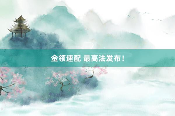 金领速配 最高法发布！