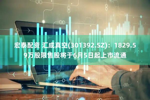 宏泰配资 汇成真空(301392.SZ)：1829.59万股限售股将于6月5日起上市流通