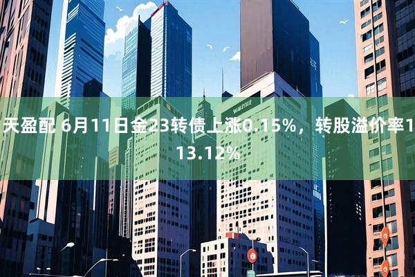 天盈配 6月11日金23转债上涨0.15%，转股溢价率113.12%