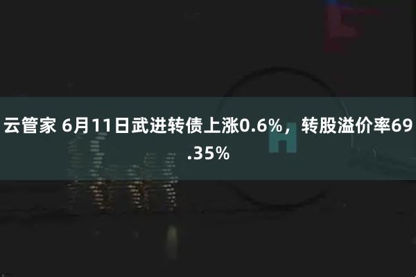 云管家 6月11日武进转债上涨0.6%，转股溢价率69.35%